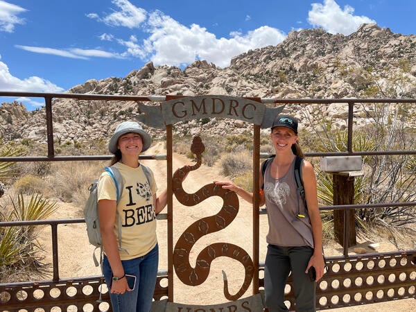 Interns at Granite Mountain Desert Research Station Biodiversity Survey 2022